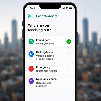 Select a Reason — Scan2Connect
