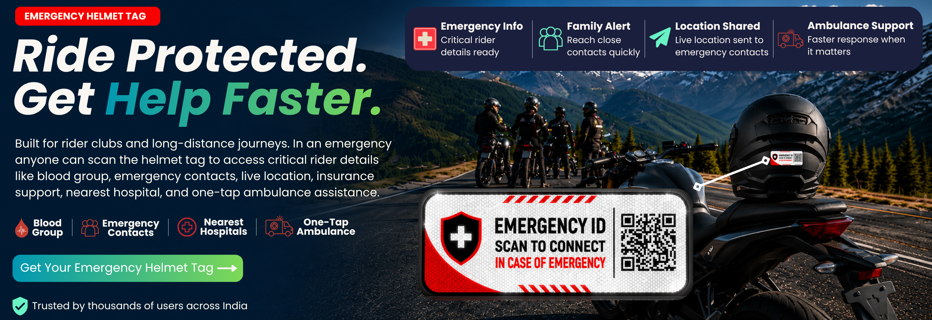 Scan2Connect smart QR tag for cars, bikes and helmets